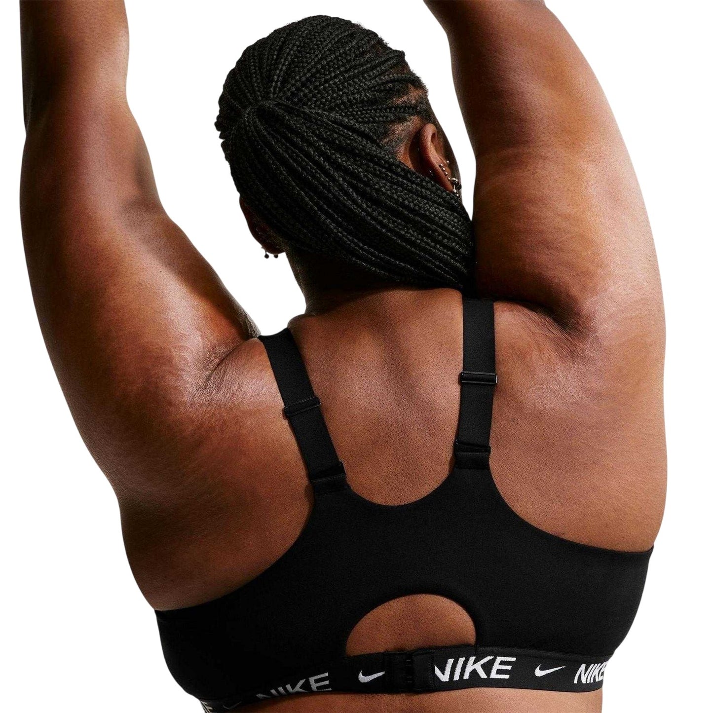 Black - Back - Nike Womens-Ladies Indy Dri-FIT Sports Bra
