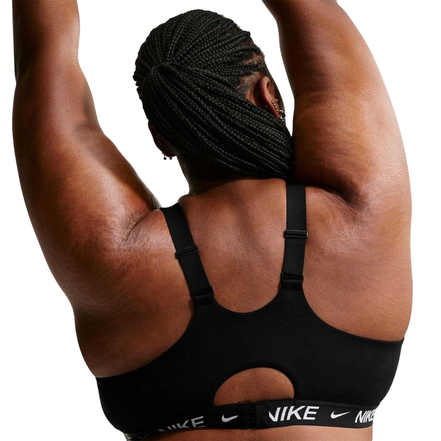 Black - Back - Nike Womens-Ladies Indy Dri-FIT Sports Bra