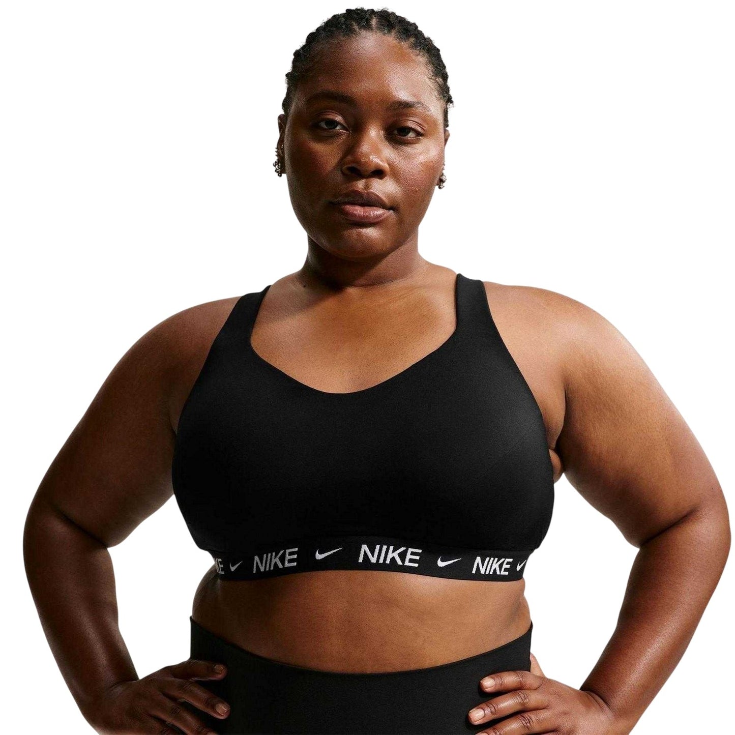 Black - Front - Nike Womens-Ladies Indy Dri-FIT Sports Bra