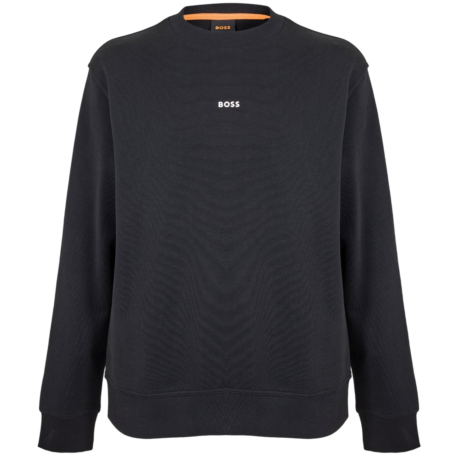 Black - Front - Boss Mens Wesmallcrew Logo Sweatshirt