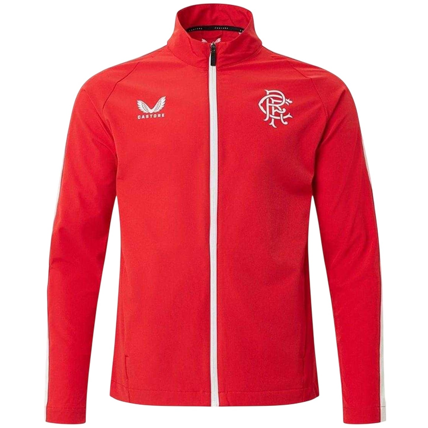 Red - Front - Castore Mens Rangers FC Long-Sleeved Track Jacket