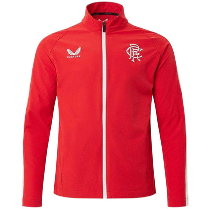 Red - Front - Castore Mens Rangers FC Long-Sleeved Track Jacket