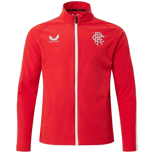 Red - Front - Castore Mens Rangers FC Long-Sleeved Track Jacket