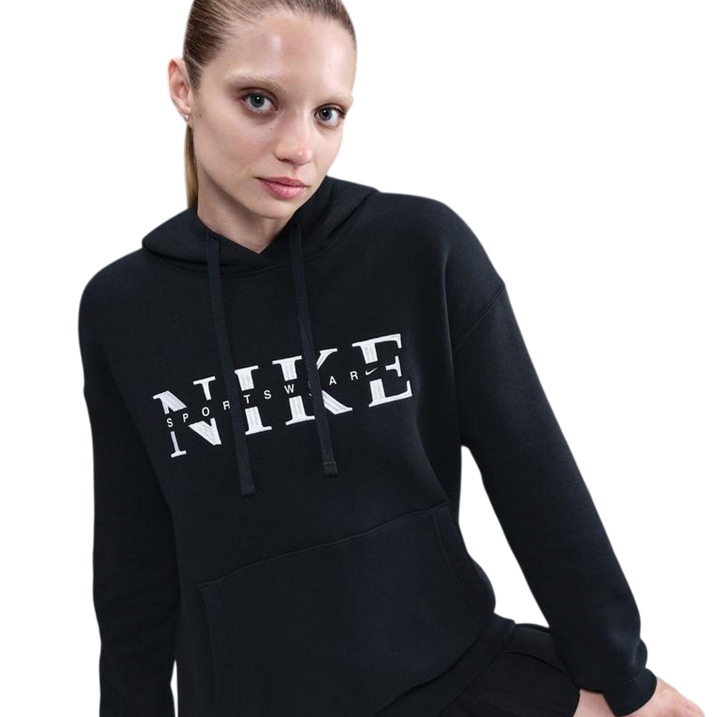 Black - Lifestyle - Nike Womens-Ladies Phoenix Fleece Hoodie