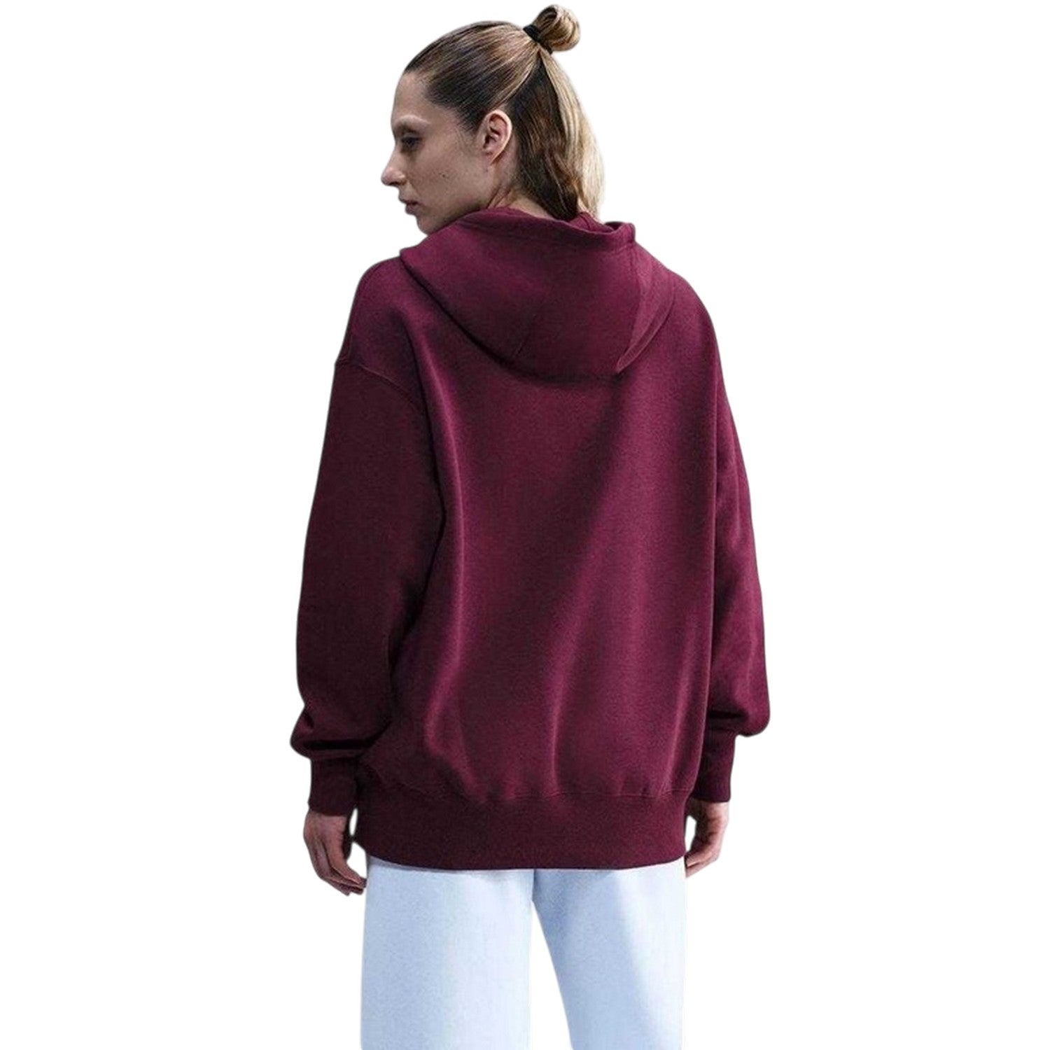 Bordeaux - Back - Nike Womens-Ladies Phoenix Fleece Hoodie