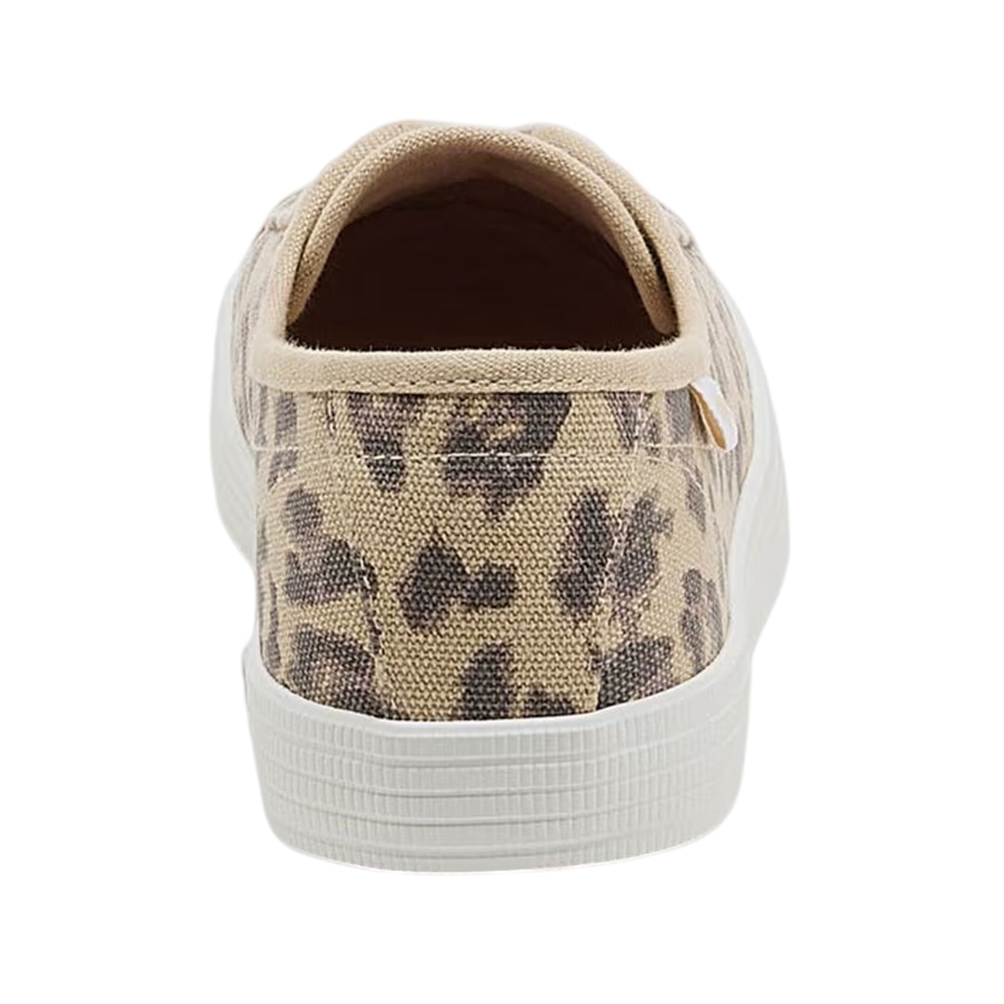 Tan - Back - Rocket Dog Womens-Ladies Leopard Print Canvas Low Trainers