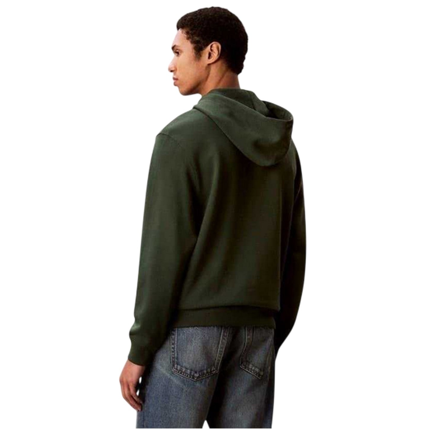 Green - Back - Calvin Klein Mens Regular Hoodie