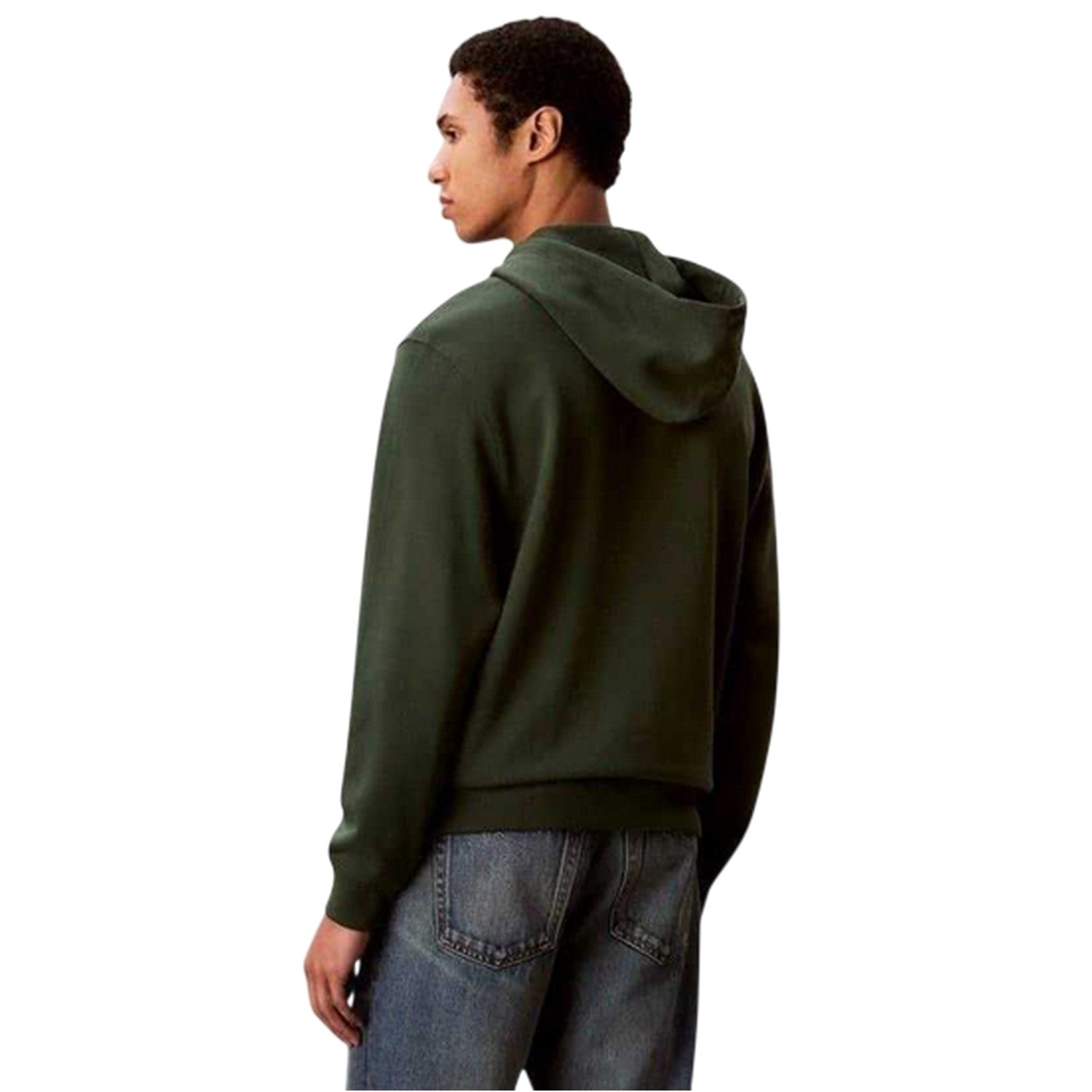 Green - Back - Calvin Klein Mens Regular Hoodie