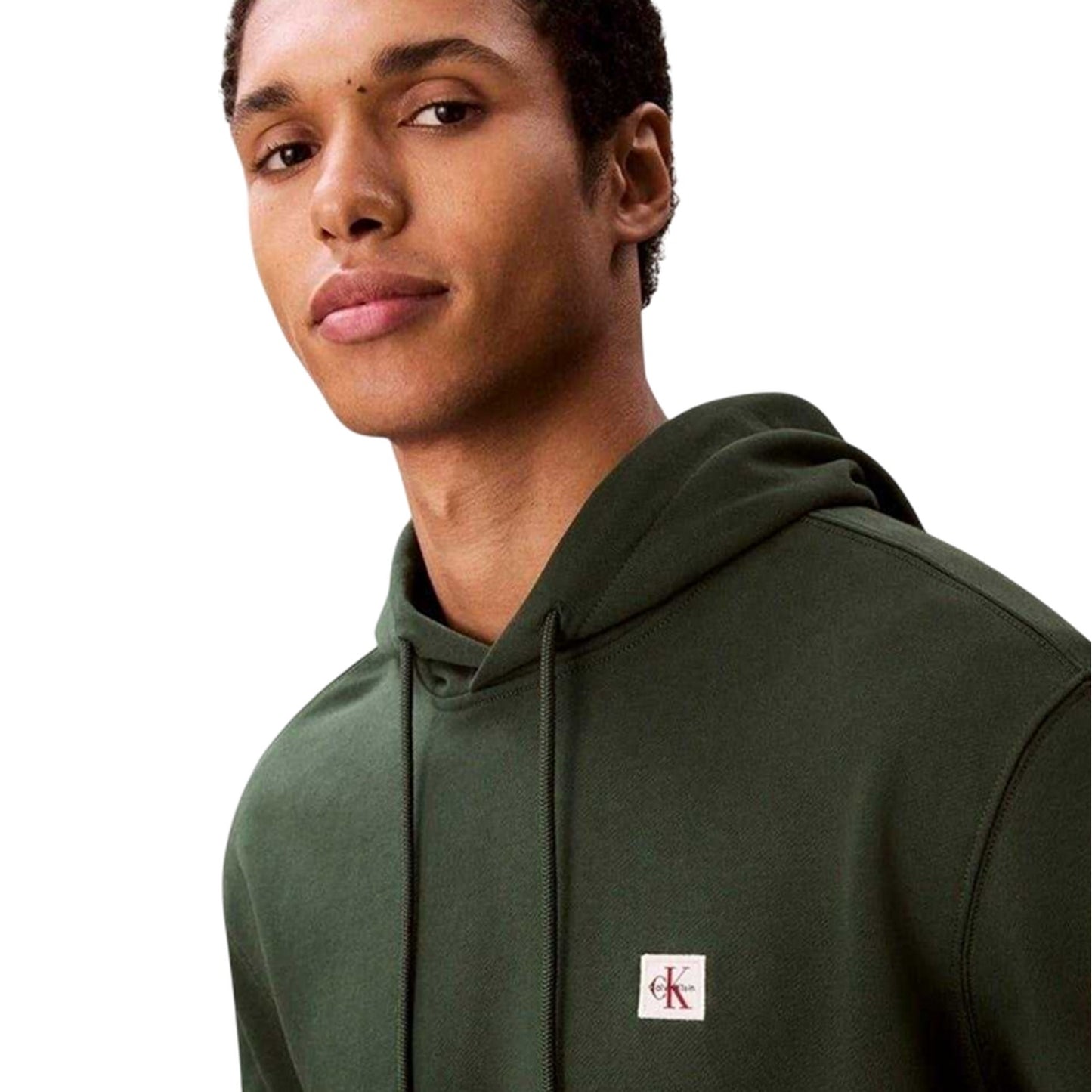 Green - Side - Calvin Klein Mens Regular Hoodie