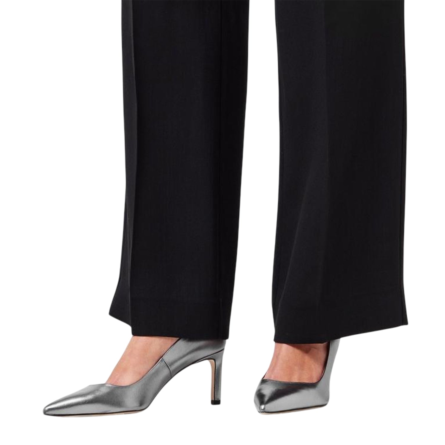 Silver - Lifestyle - Boss Womens-Ladies Janet Leather Stiletto Heel Court Shoes
