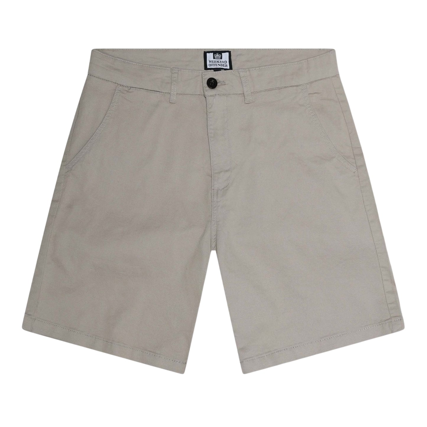 Stone - Front - Weekend Offender Mens Dillenger Twill Chino Shorts