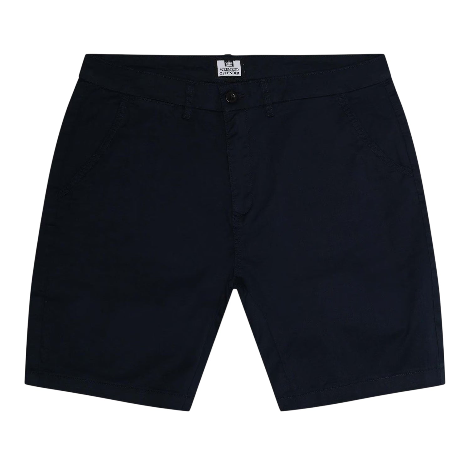 Navy - Front - Weekend Offender Mens Dillenger Twill Chino Shorts