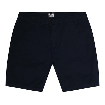 Navy - Front - Weekend Offender Mens Dillenger Twill Chino Shorts