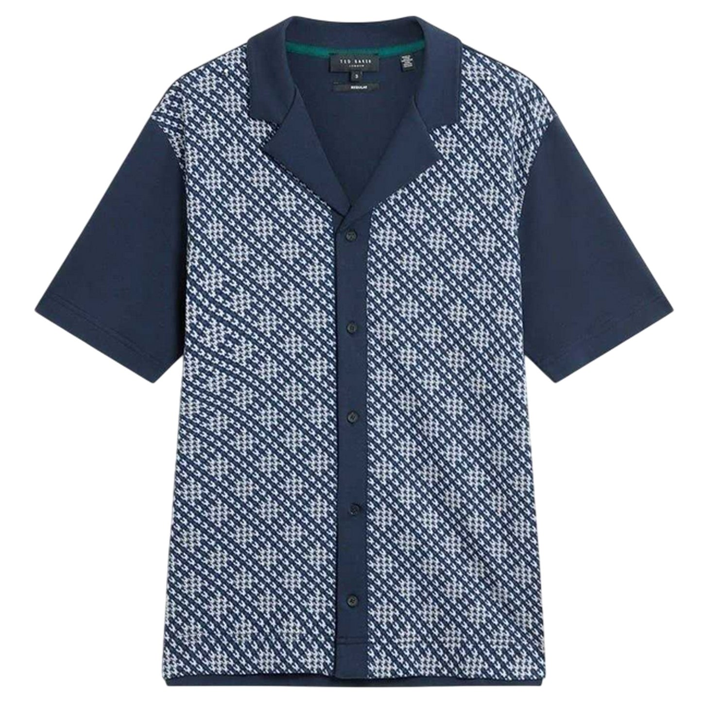 Navy - Front - Ted Baker Mens Danlibe Argyle Shirt