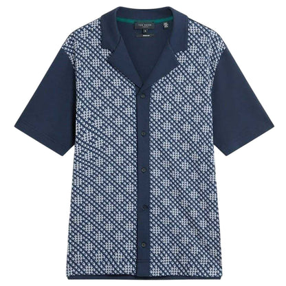 Navy - Front - Ted Baker Mens Danlibe Argyle Shirt