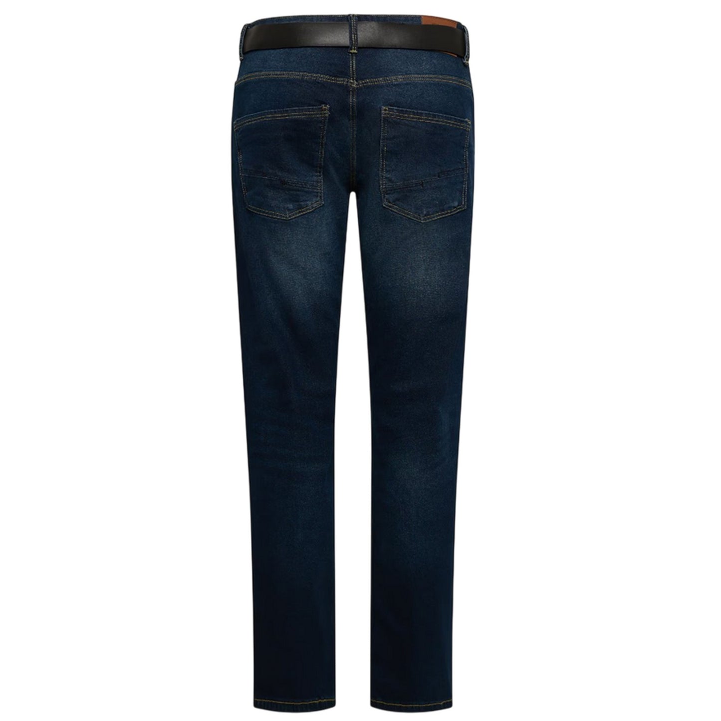 Dark Wash - Back - Crosshatch Mens Cadman Straight Leg Jeans