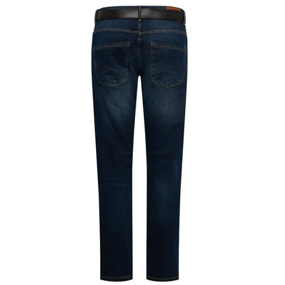 Dark Wash - Back - Crosshatch Mens Cadman Straight Leg Jeans