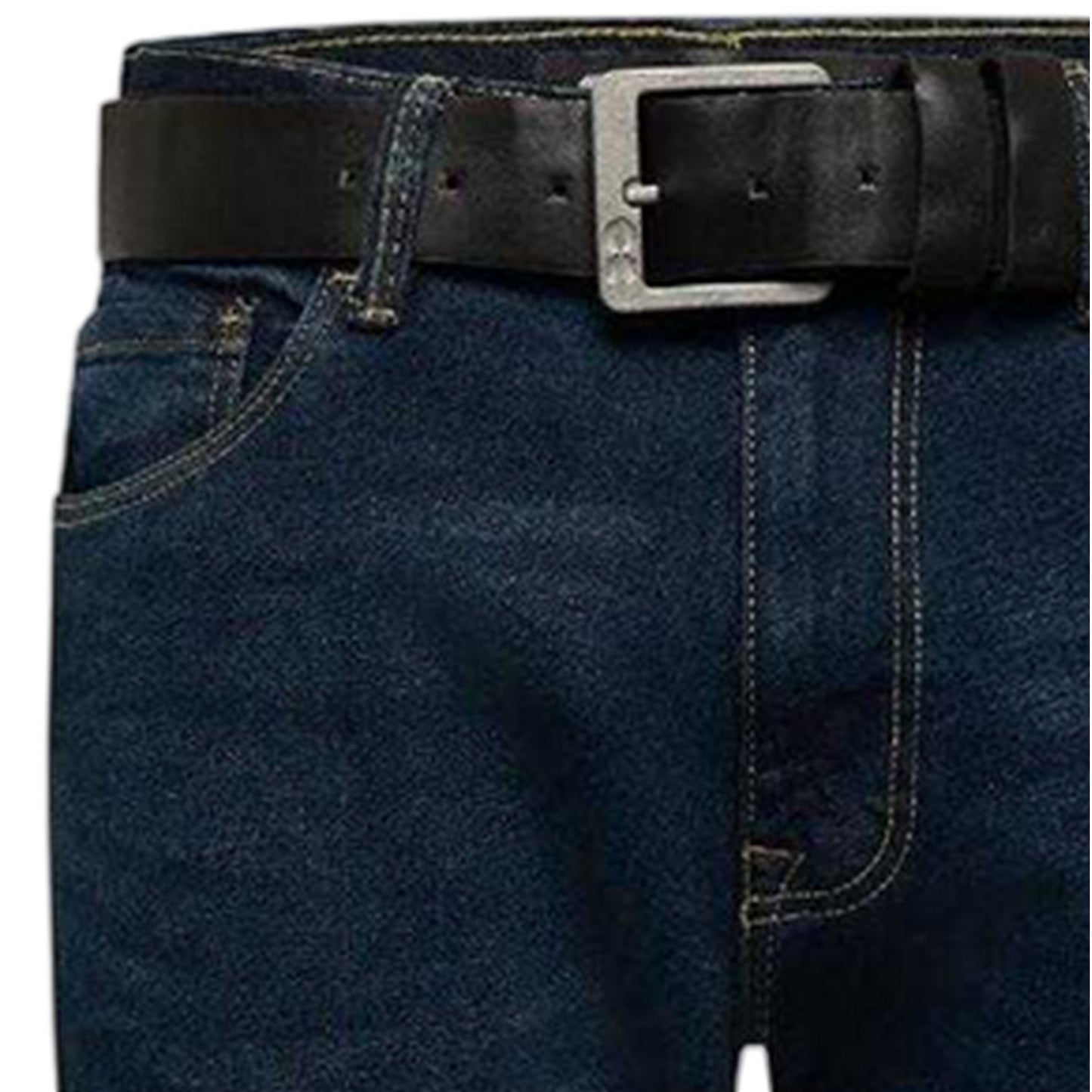 Dark Wash - Side - Crosshatch Mens Cadman Straight Leg Jeans
