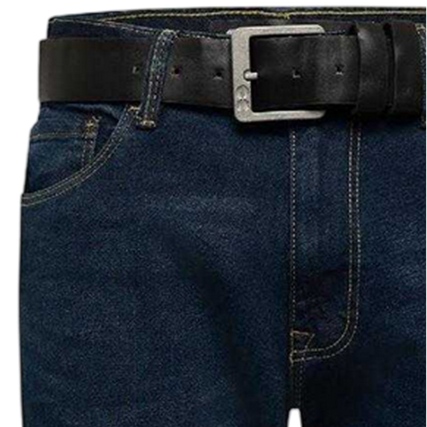 Dark Wash - Side - Crosshatch Mens Cadman Straight Leg Jeans