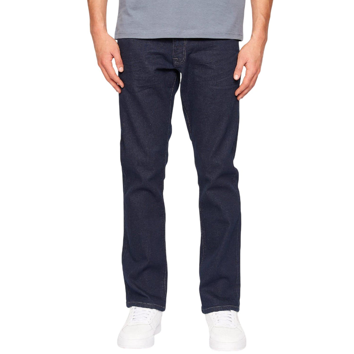 Raw - Front - Crosshatch Mens Cadman Straight Leg Jeans