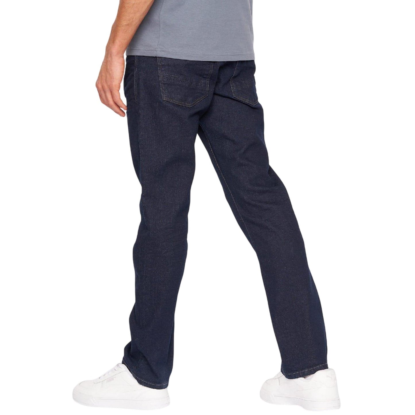 Raw - Back - Crosshatch Mens Cadman Straight Leg Jeans