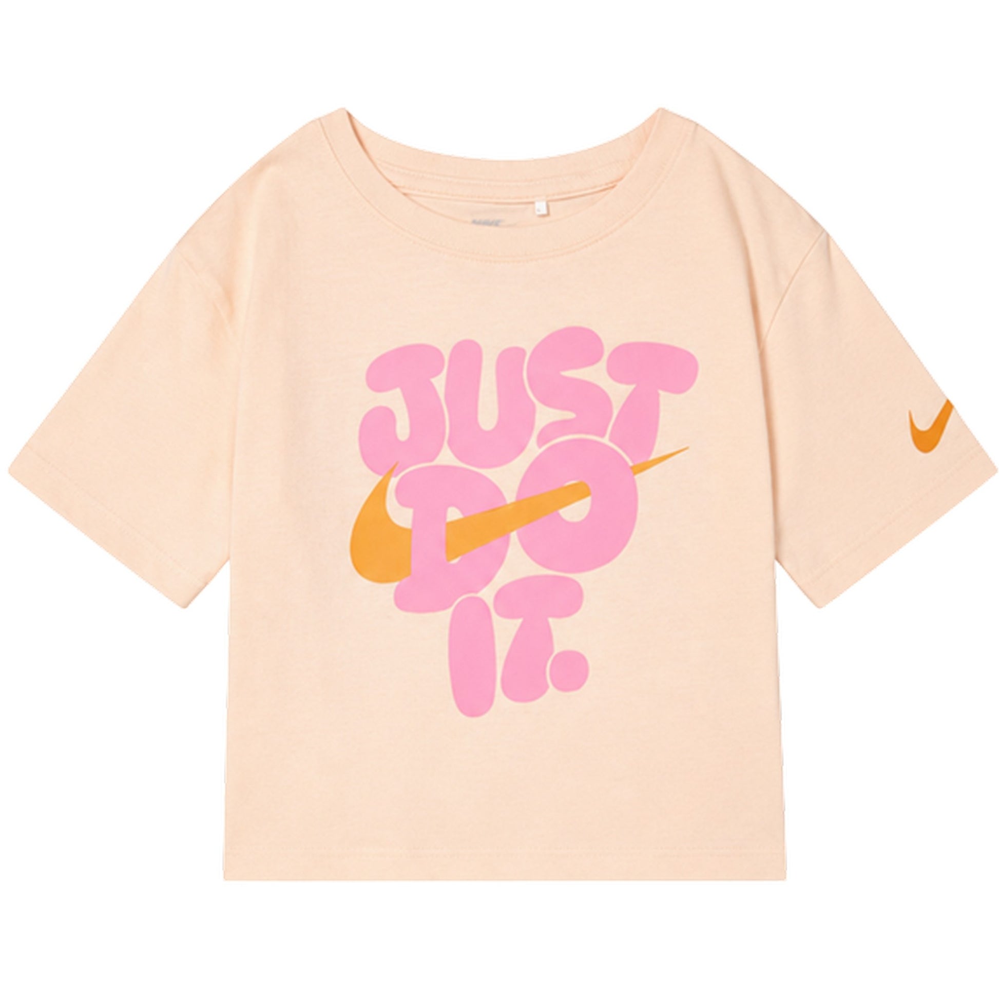 Pink - Side - Nike Childrens-Kids Logo Top & Bottom Set