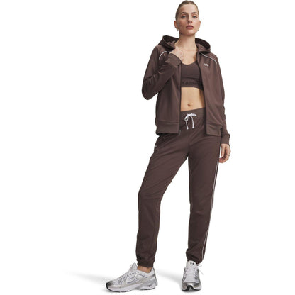 Pepper - Front - Under Armour Womens-Ladies Rival Contrast Piping Tracksuit