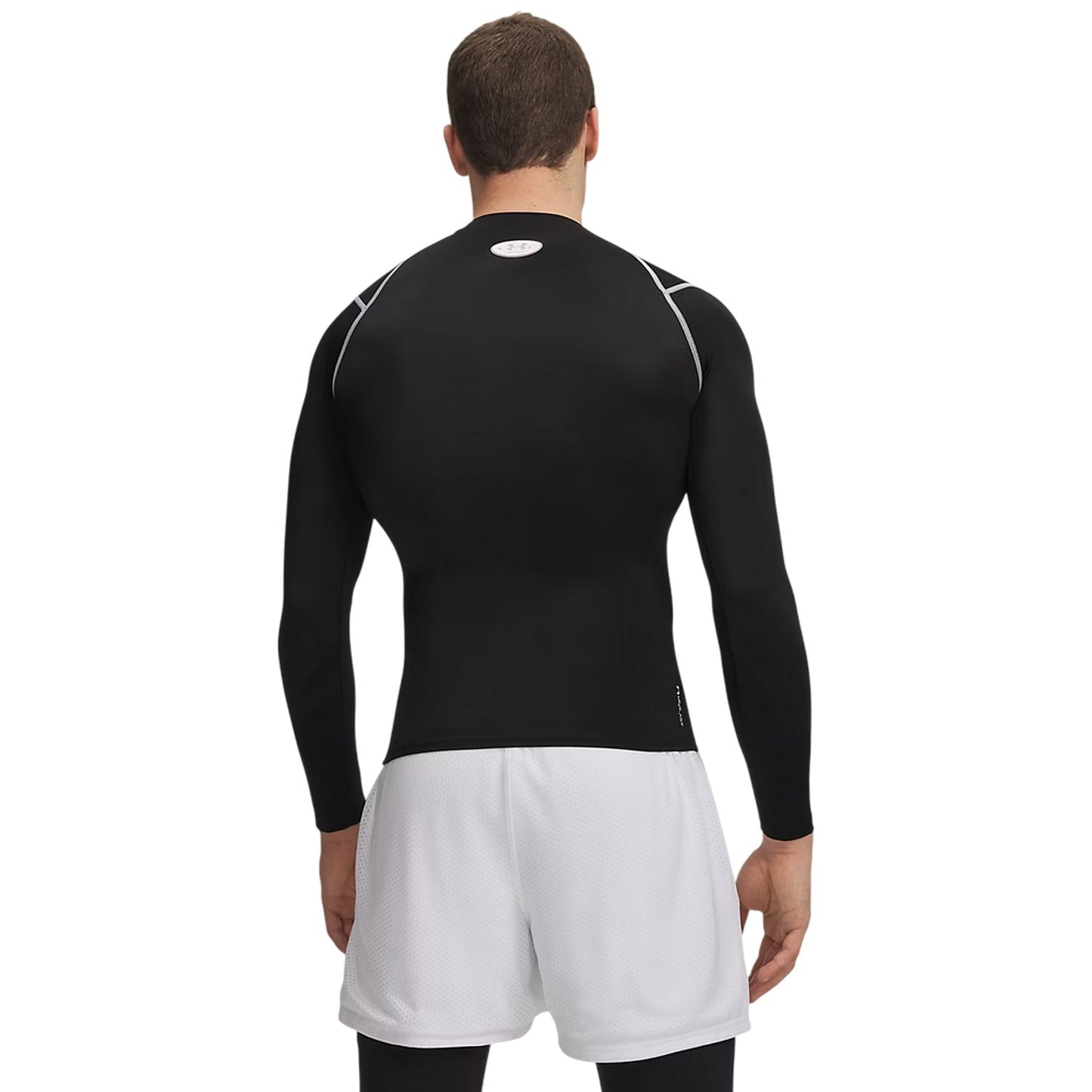Black - Back - Under Armour Mens Elite HeatGear Mock Neck Base Layer Top