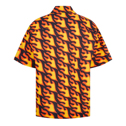 Black-Yellow - Back - Hugo Mens Fire Oxford Collared Shirt