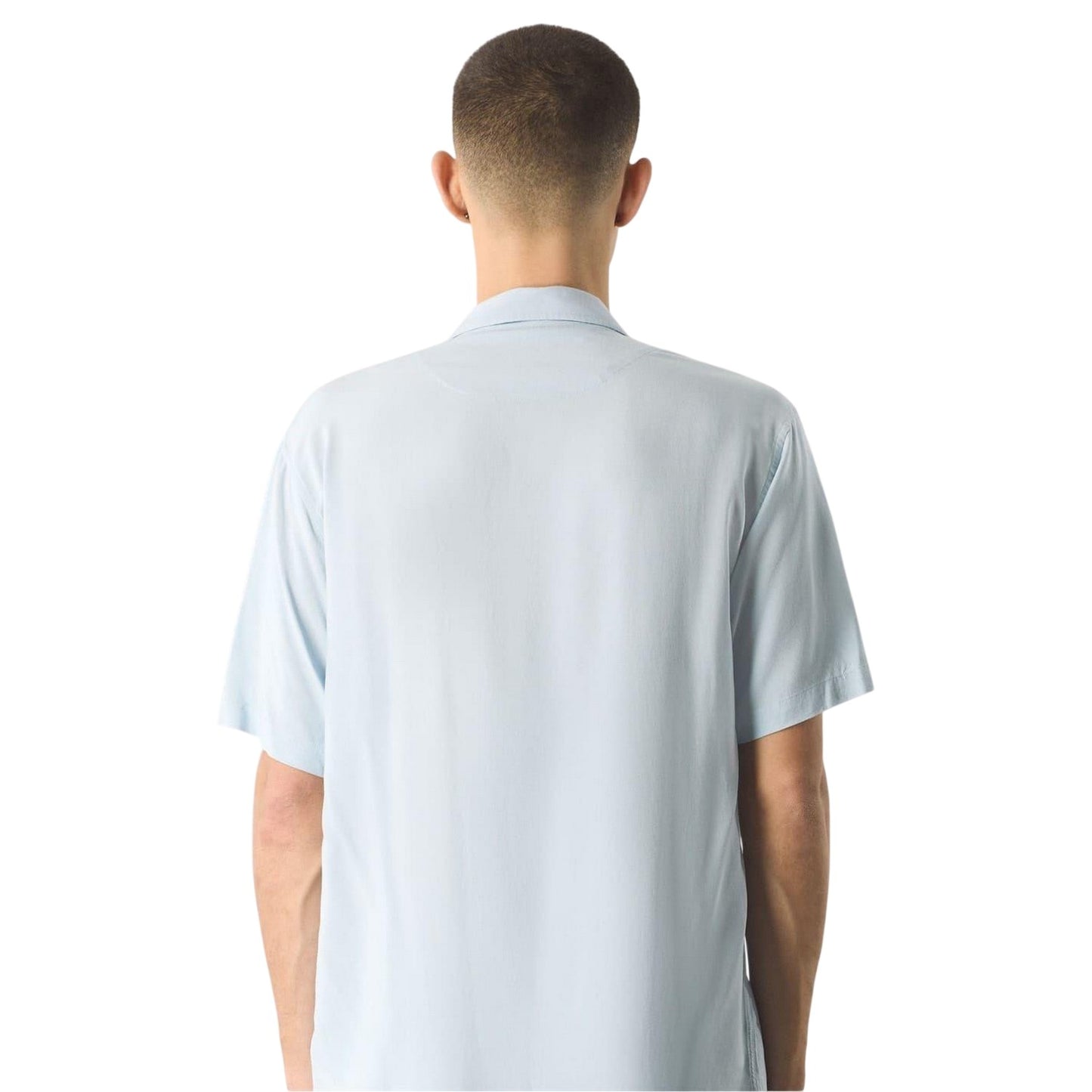 Blue - Back - Pretty Green Mens Regular Short-Sleeved Shirt