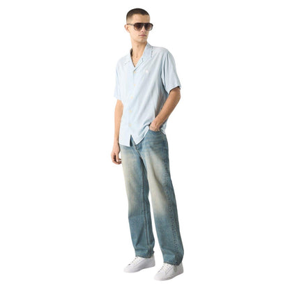 Blue - Lifestyle - Pretty Green Mens Regular Short-Sleeved Shirt