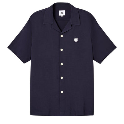 Navy - Front - Pretty Green Mens Regular Short-Sleeved Shirt