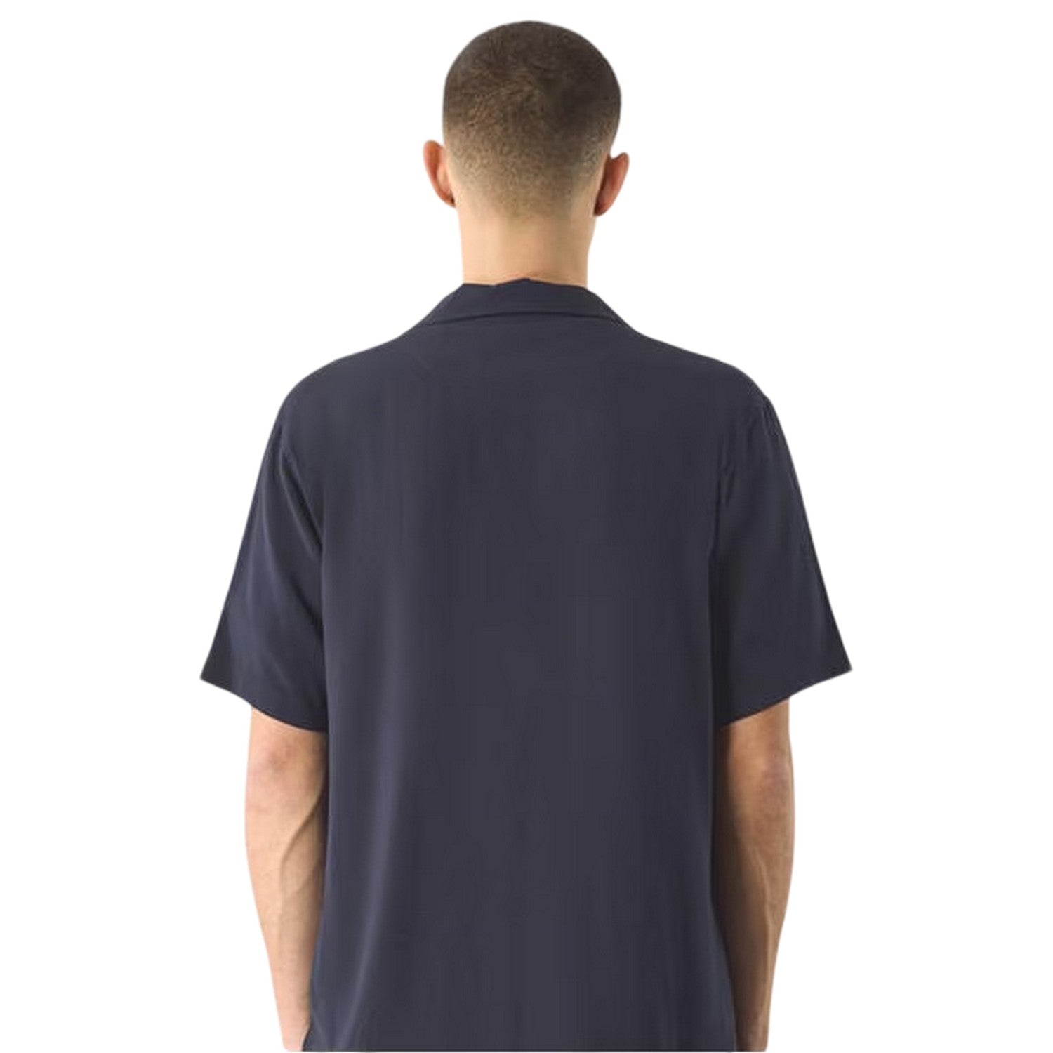 Navy - Back - Pretty Green Mens Regular Short-Sleeved Shirt