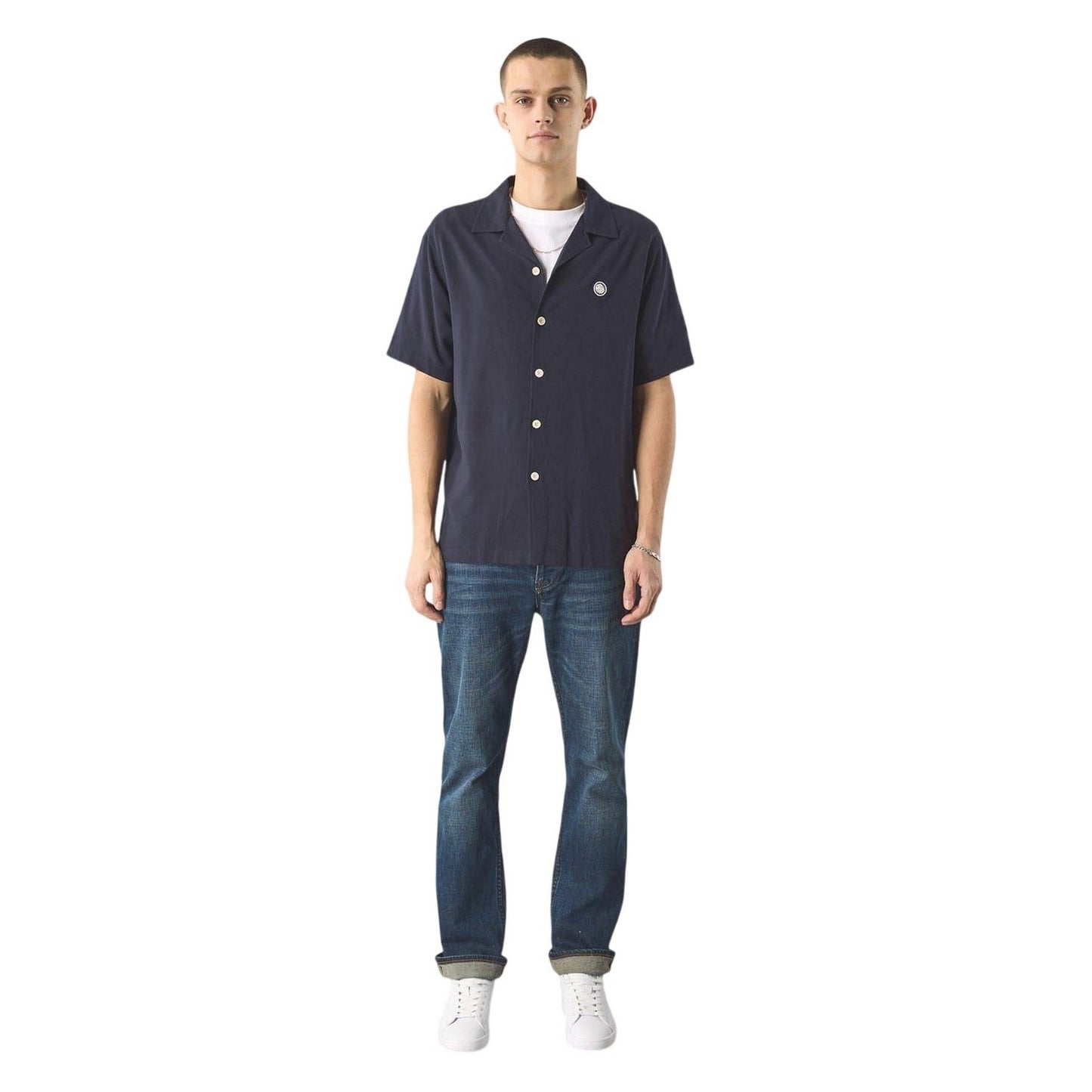 Navy - Lifestyle - Pretty Green Mens Regular Short-Sleeved Shirt