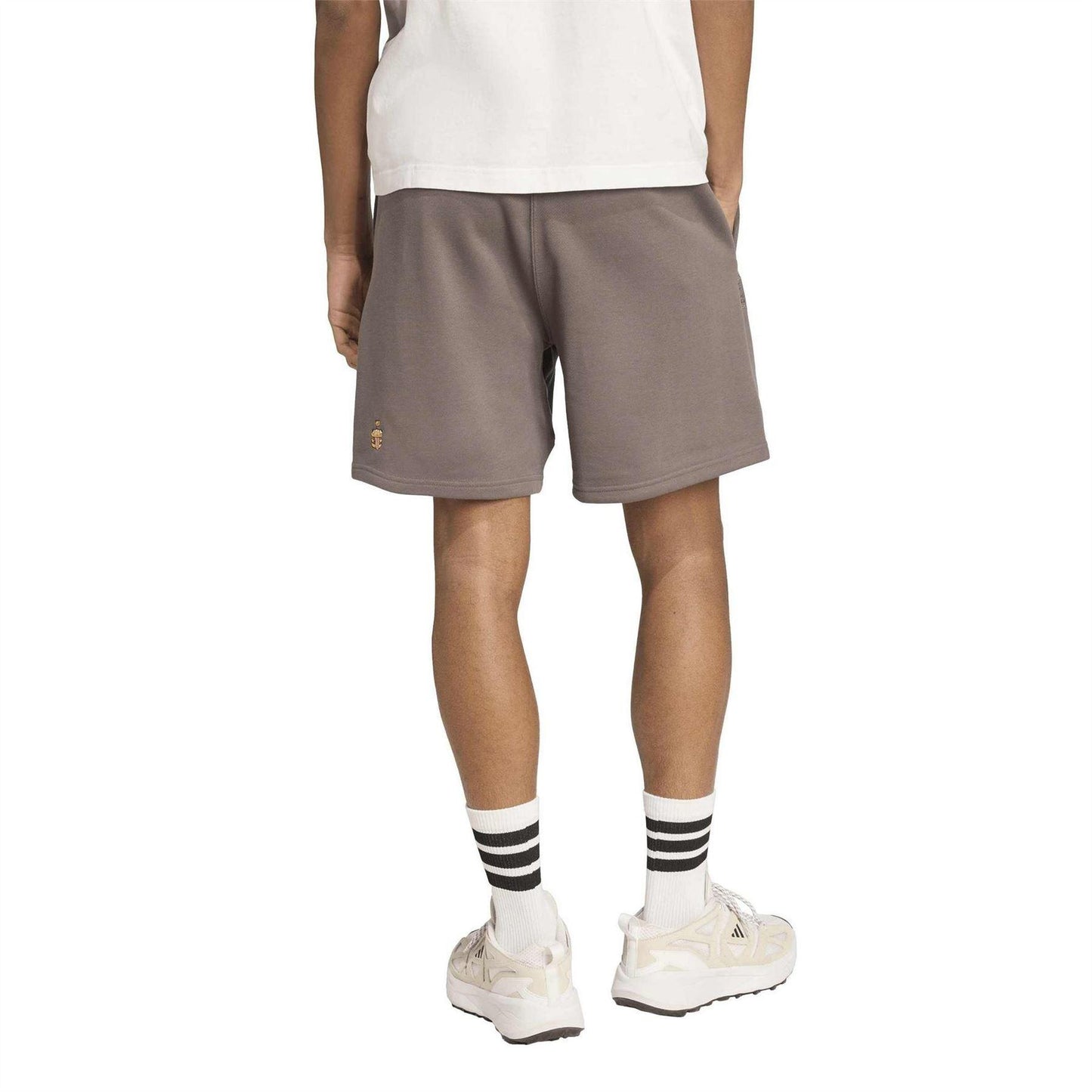 Charcoal - Back - Adidas Mens Fornite French Terry Logo Shorts