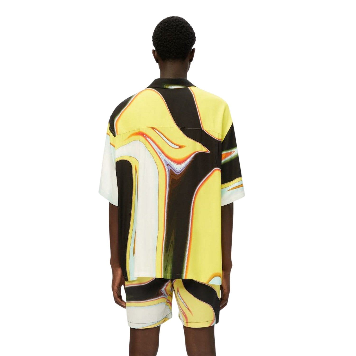 Yellow-Black - Lifestyle - Ambush Mens All-Over Print Short-Sleeved Shirt