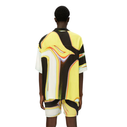 Yellow-Black - Lifestyle - Ambush Mens All-Over Print Short-Sleeved Shirt