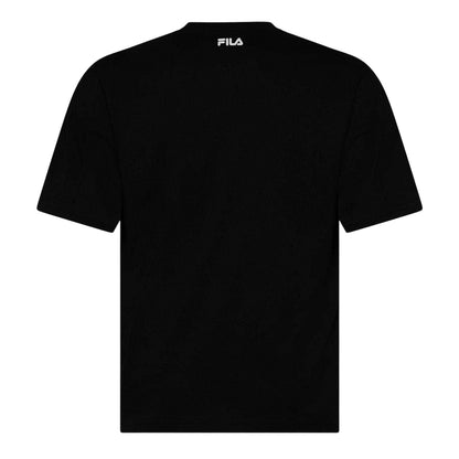 Black - Back - Fila Mens Harrison Logo Cotton T-Shirt