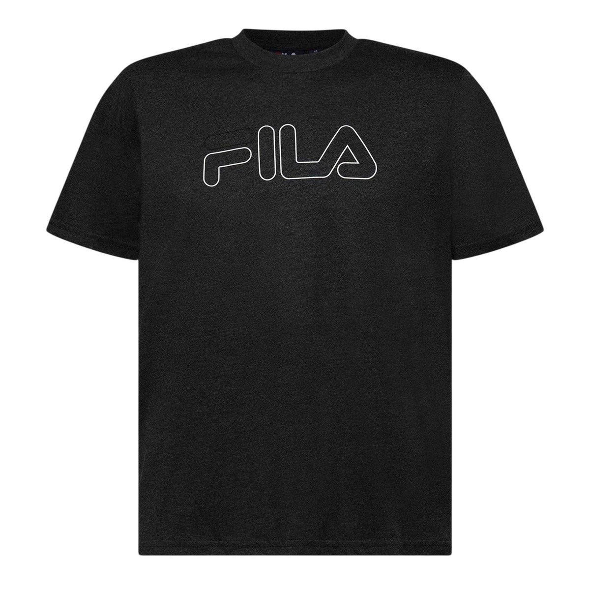 Charcoal Marl Marl - Front - Fila Mens Harrison Logo Cotton T-Shirt