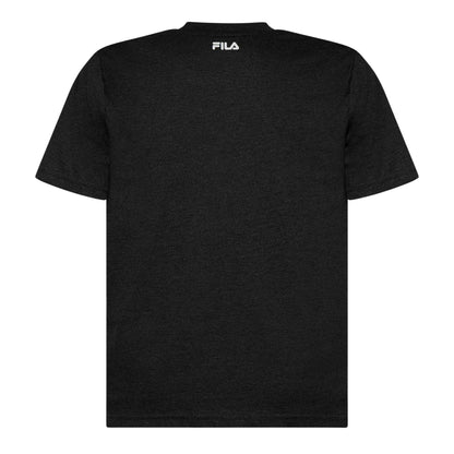 Charcoal Marl Marl - Back - Fila Mens Harrison Logo Cotton T-Shirt