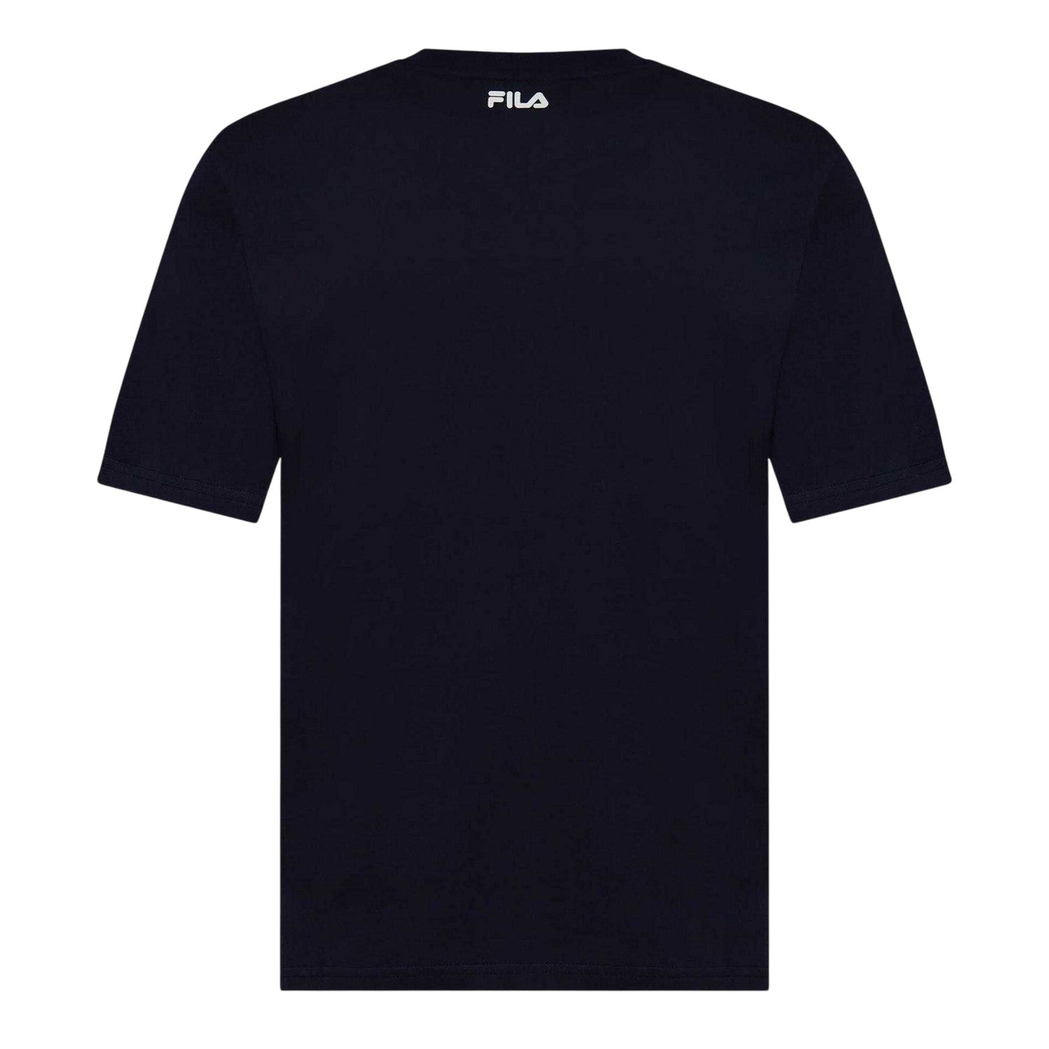 Navy - Back - Fila Mens Harrison Logo Cotton T-Shirt