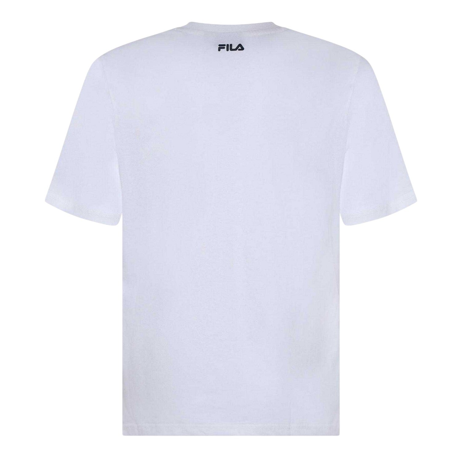 White - Back - Fila Mens Harrison Logo Cotton T-Shirt