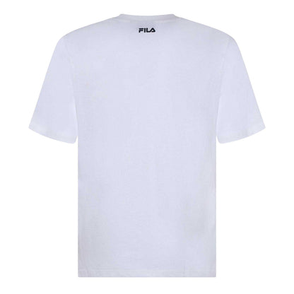 White - Back - Fila Mens Harrison Logo Cotton T-Shirt