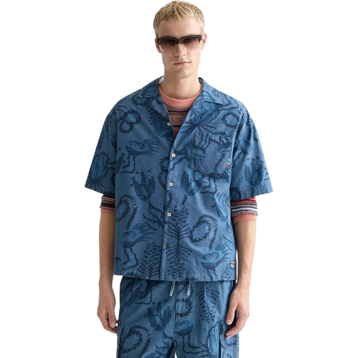 Chambray - Side - Scotch Boys Patterned Short-Sleeved Shirt