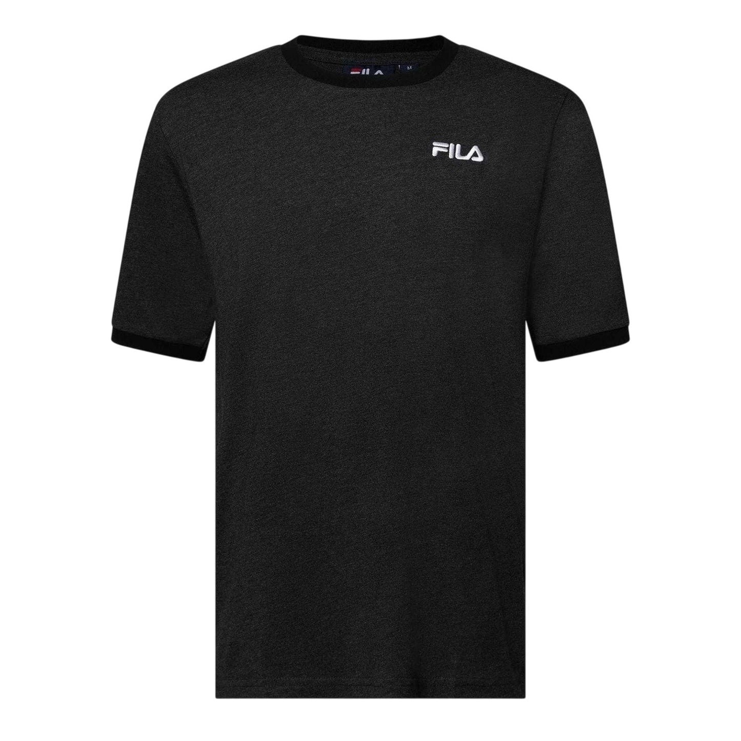 Charcoal Marl - Front - Fila Mens Aster Logo Cotton T-Shirt
