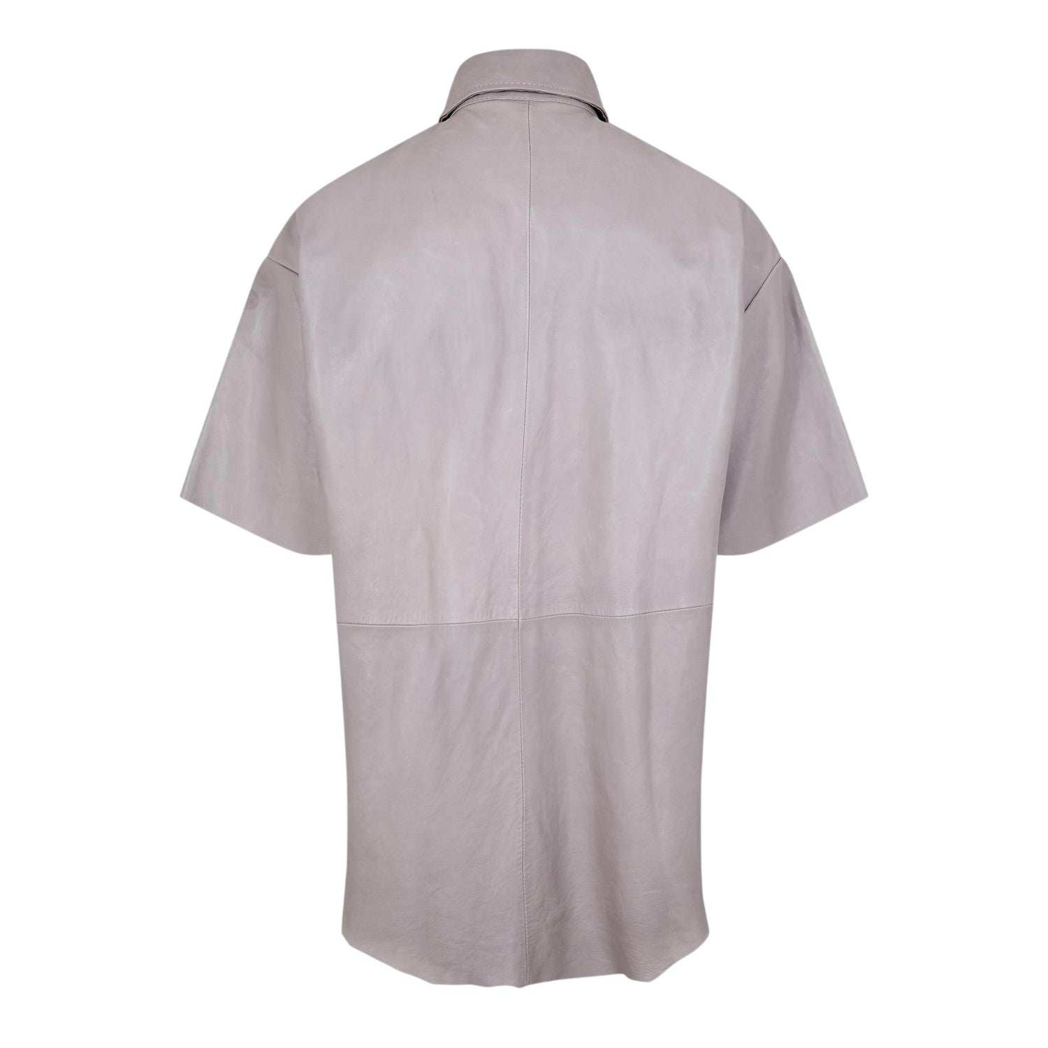 Frost Gray - Back - Diesel Mens Faux Leather Short-Sleeved T-Shirt