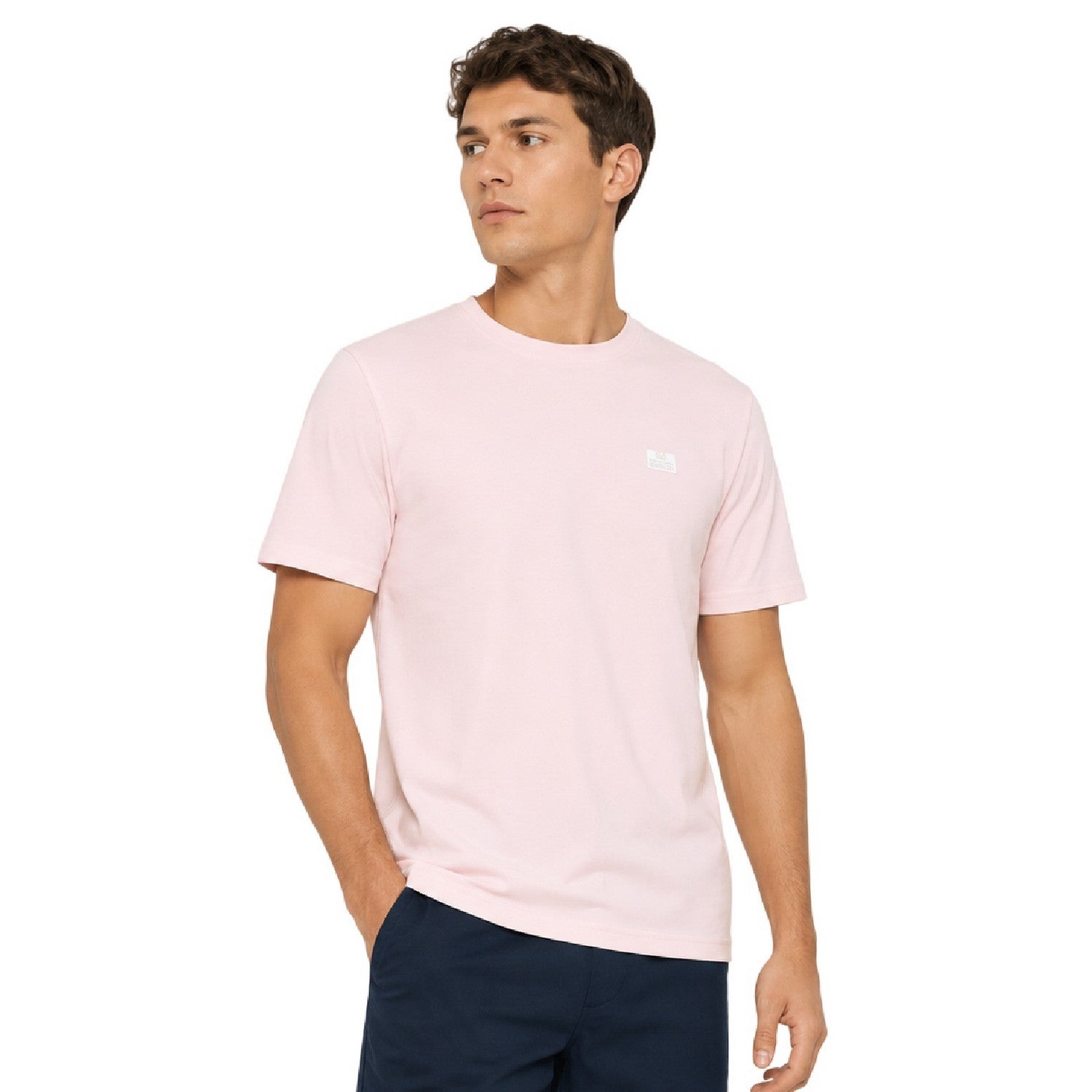 Pale Blush - Side - Weekend Offender Mens Bridgetown Logo T-Shirt