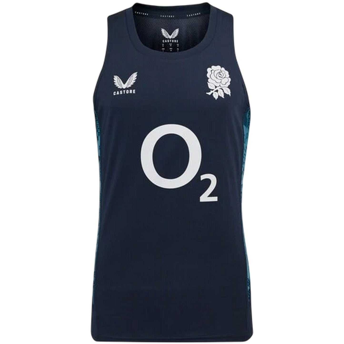 Ink-Storm - Front - Castore Mens 2025 England Red Roses Performance Vest Top