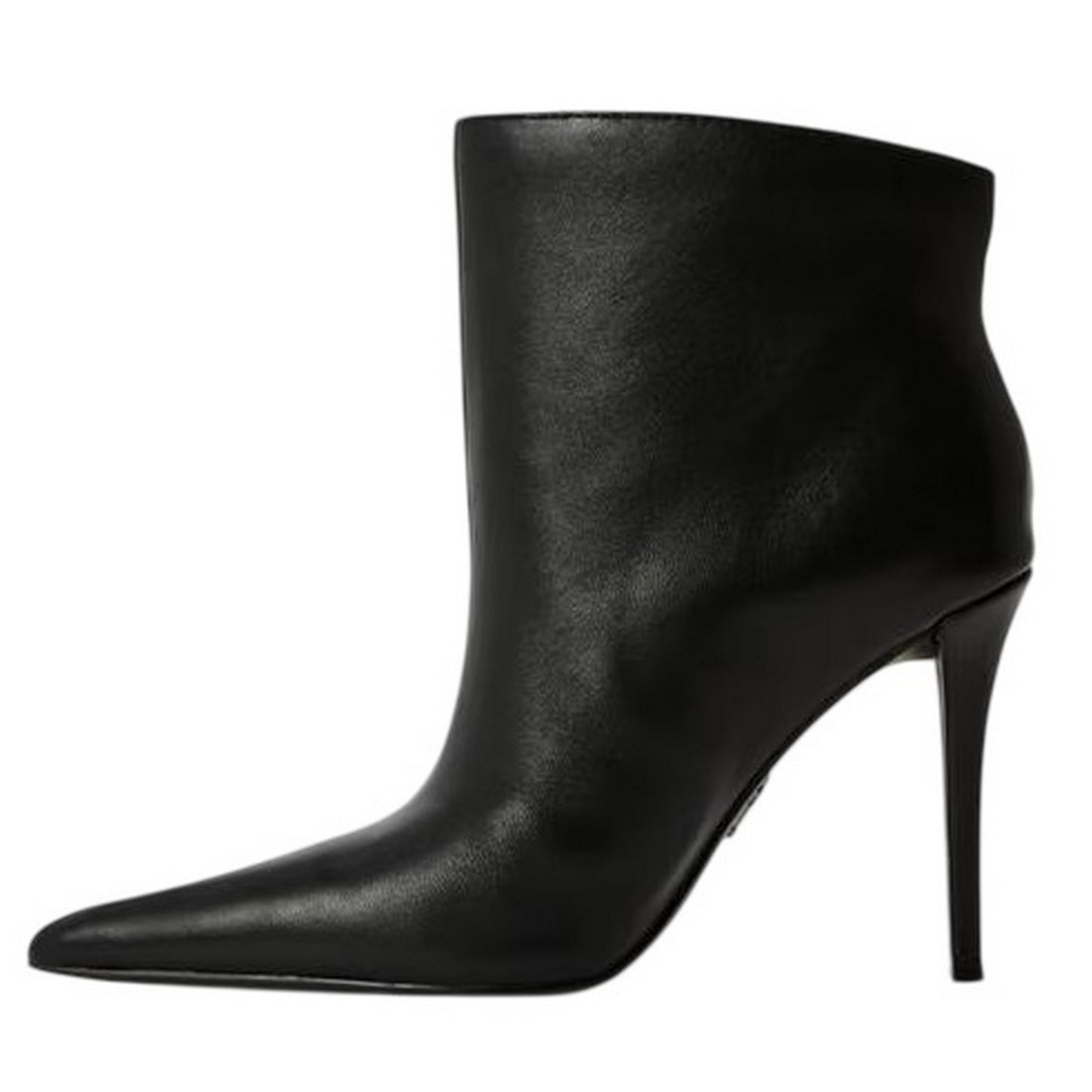 Black - Back - Steve Madden Womens-Ladies Leather Stiletto Heel Ankle Boots