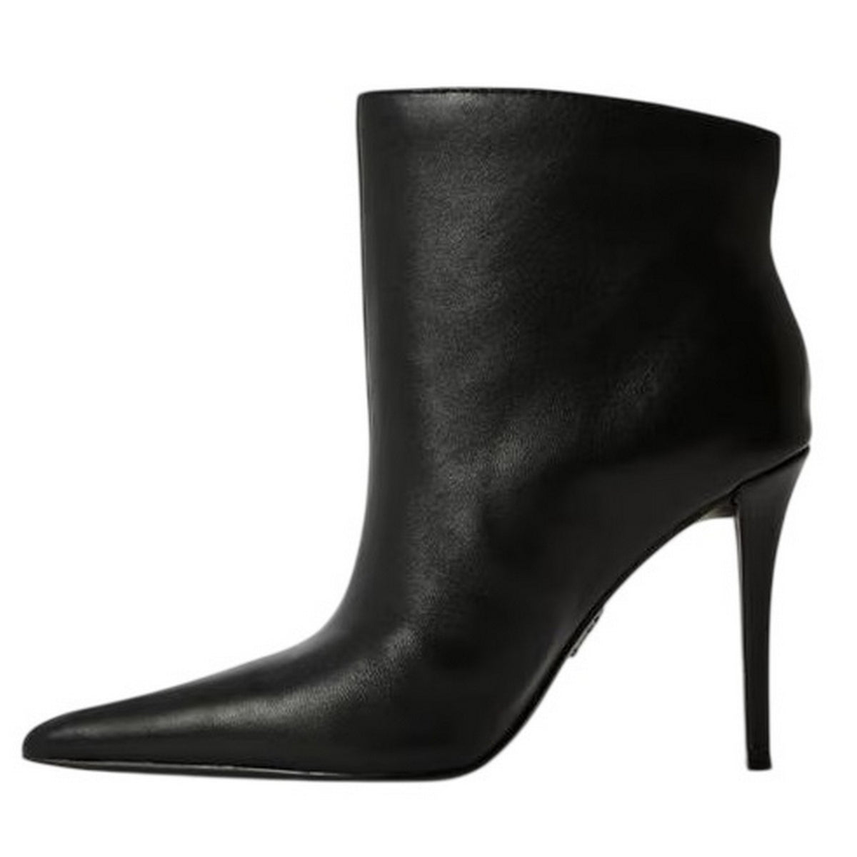 Black - Back - Steve Madden Womens-Ladies Leather Stiletto Heel Ankle Boots